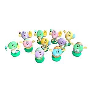 Vintage Collectible M&M Candy Topper Easter Decorations Lot of 11 Pastel